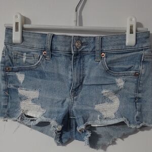 American Eagle Outfitters Distressed Jean Micro Shorts - Size 2